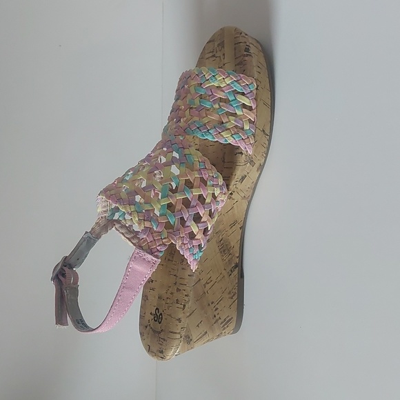 So adriene big Girls wedge sandals multicolor size 4 - Picture 4 of 8